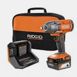 Ridgid 18V Cordless 1/2" Impact Wrench Kit w/ 4.0 Ah Battery &amp; 