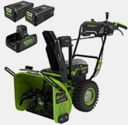 Greenworks 80V 24" Snow Blower w/ 2x 5.0 Ah Batteries &amp; Dual-Po
